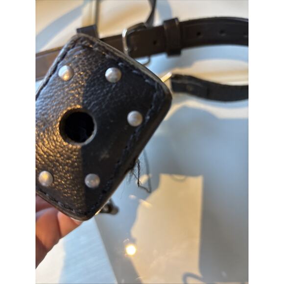 Motorola Hard Leather Two Way Radio Case Holster Holder Shoulder Strap USA - Picture 3 of 13